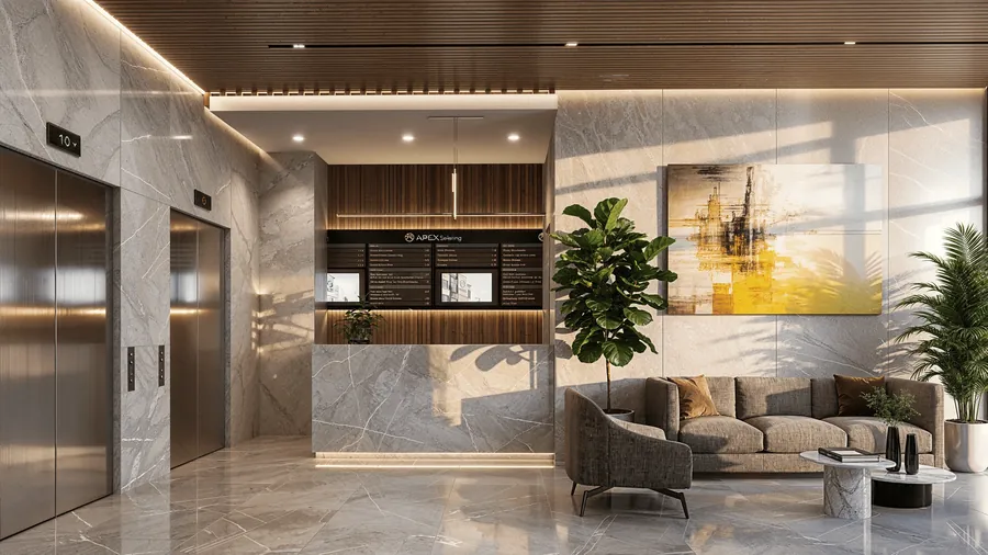 Lobby corporativo Apex